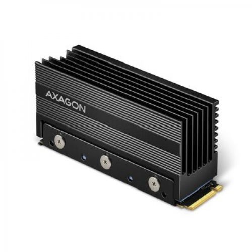 AXAGON CLR-M2XL Chłodnica aluminiowa pasywna do dysku M.2 SSD, ALU korpus, silikonowe podkładki termiczne, wysokość 36mm
