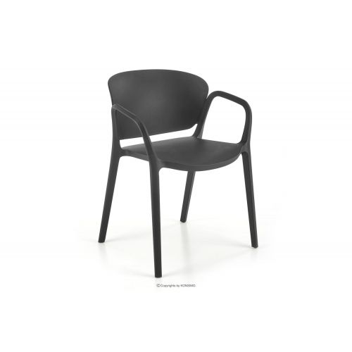 Czarne krzesło w stylu nowoczesnym DISPAR 