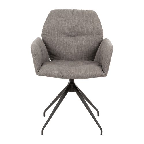 mobitec :: krzesło obrotowe mood 99 tapicerowane z podłokietnikami szare szer. 60 cm